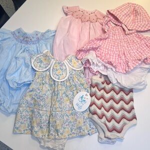 Luli & Me, Janie and Jack Floral Baby Matching Set - Pink, Blue and Yellow